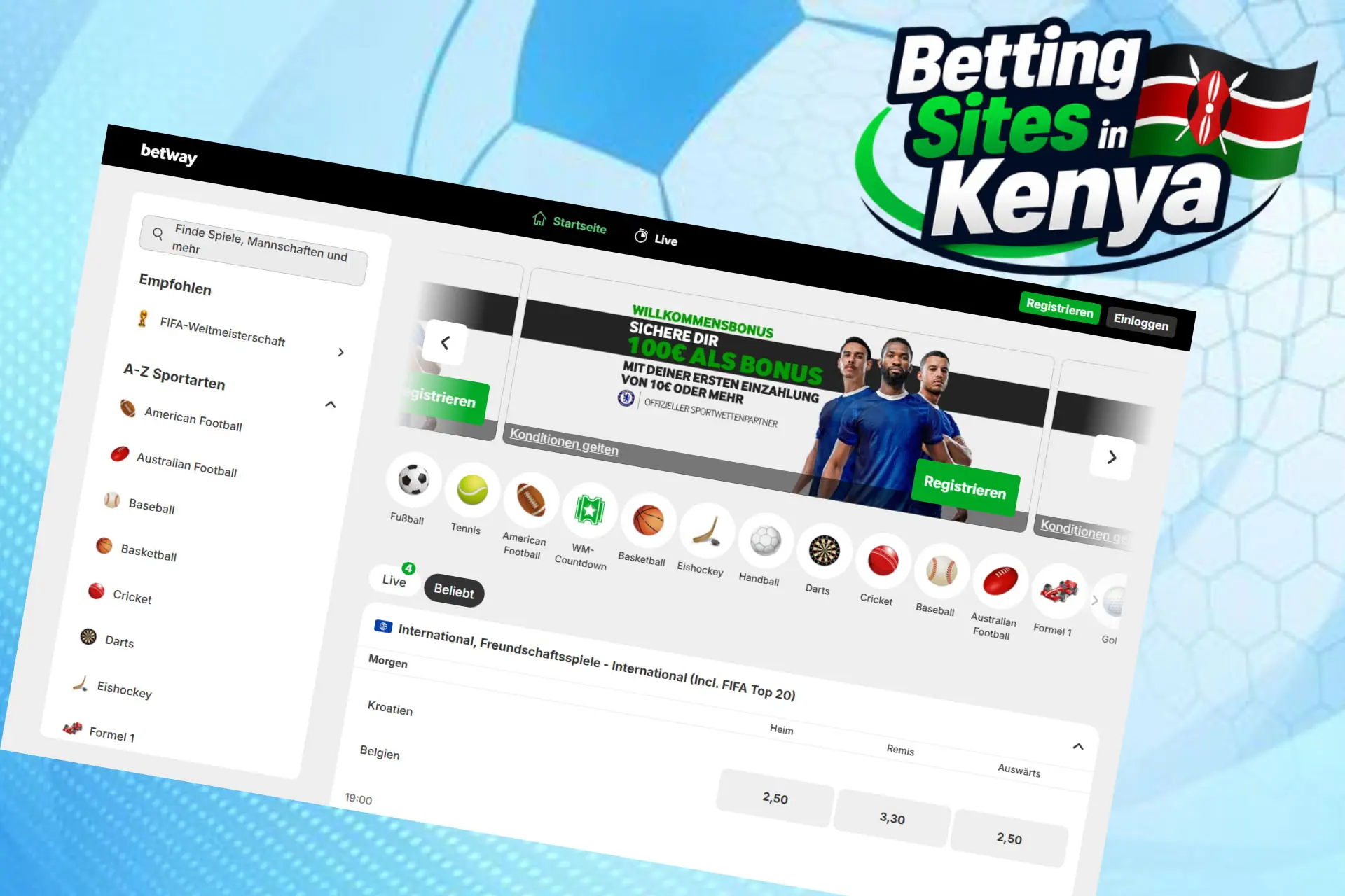 View the official Betway Casino website