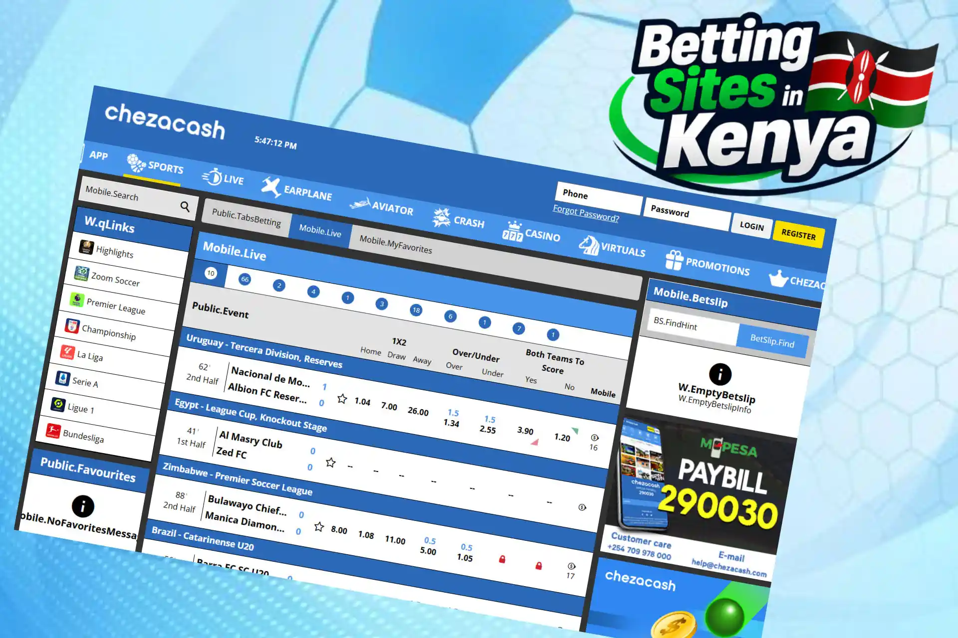 View the official Chezacash Casino website